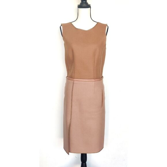 Chloe Wool Sleeveless Camel Dress Size 34 US 2 - Picture 2 of 16